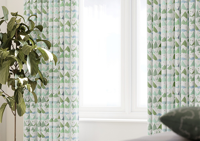 Cloudy Peaks, Mint - Made to Measure Curtains - Image 5